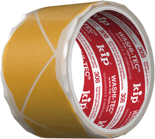 Kip Tape 308 Washi Tec ist die Weiterentwicklung der Washi Klebebänder. Diese sind besonders dünn, anschmiegsam und gleichzeitig sehr reißfest und stabil. Dadurch können sie auf glatten sowie leicht strukturierten Oberflächen präzise angebracht werden, ohne dass Farbe unterlaufen kann. So ermöglichen sie extrem scharfe Farbkanten im professionellen Malerhandwerk. Die Bänder zeichnen sich durch ihre einzigartige und ausgewogene Klebkraft aus, die den Haftkleber optimal mit dem Untergrund verbindet. Sie lassen sich rückstandslos entfernen, sind UV-beständig und temperaturresistent. Dank speziell beigemischter Additive und Monomere wird die Langlebigkeit des Klebers optimiert - so ist das Band besonders widerstandsfähig. Das Kip Tape 308 Washi Tec bietet somit beste Voraussetzungen für saubere Linien beim Streichen, Lackieren oder Stuckieren. Es ist im Innen- sowie auch im Außenbereich verwendbar, haftet sehr gut und ist ideal für Fußleisten, Fenster oder Türen geeignet.