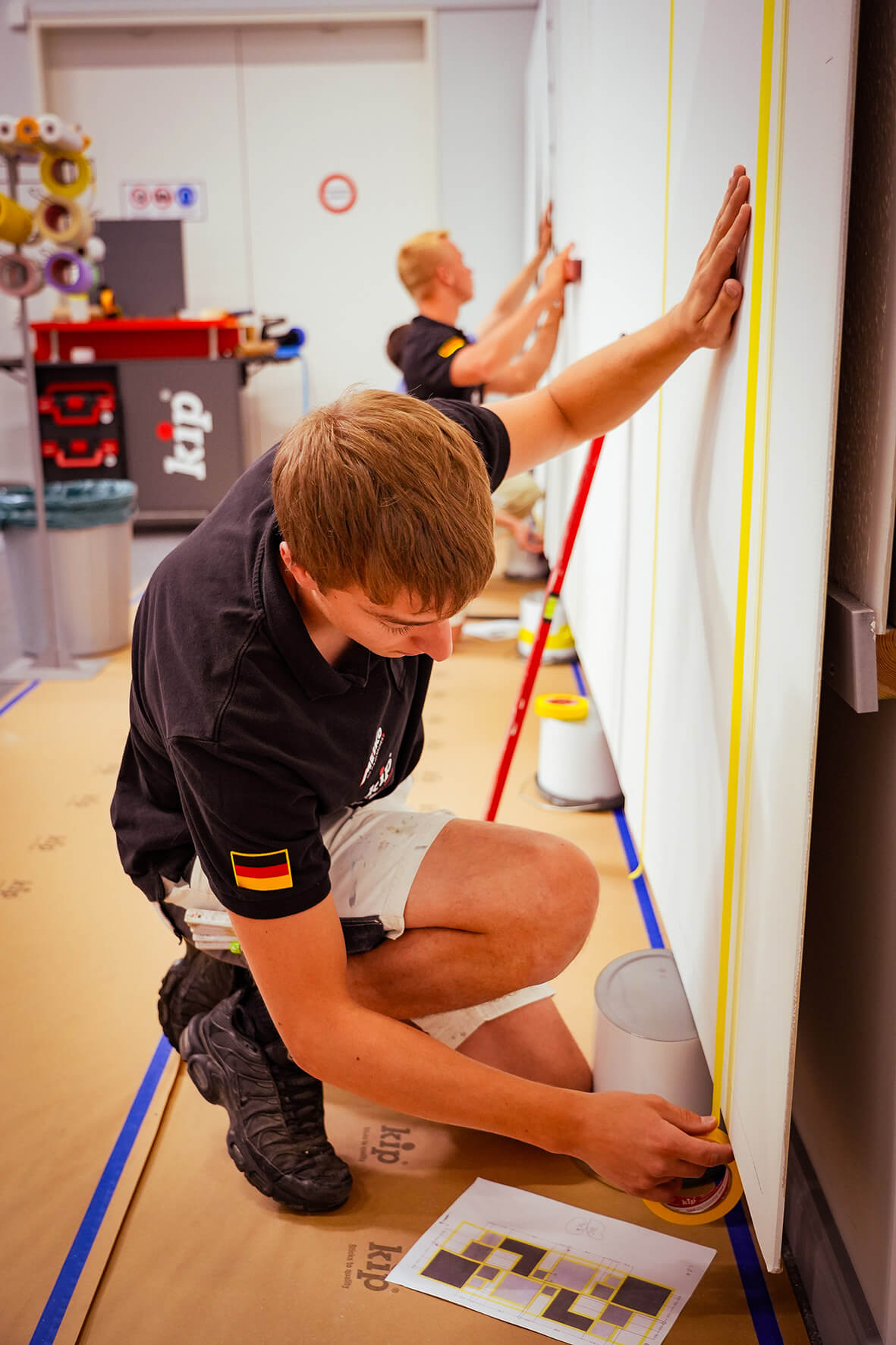 Das Maler Team Germany bereitet sich bei Kip auf die WorldSkills 2026 in Shanghai vor.